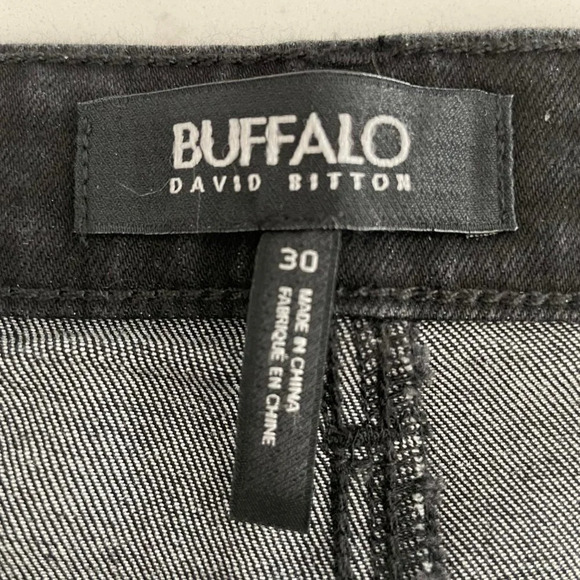 Buffalo David Bitton Faith 5 Pocket Mid Rise Skinny Denim Jeans Black Sz 30 NWT - Picture 8 of 12